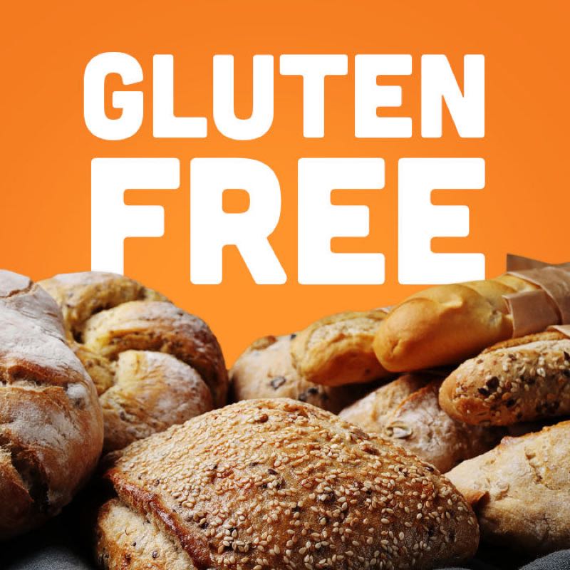 Assortment of fresh gluten free breads and rolls
